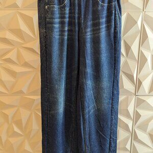 SMART TEX Jeaneez French Terry Jogger Jeans Pants Elastic Waist